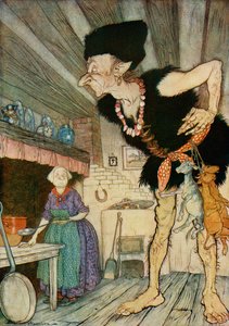 1927年にFAスティールによって再版されたジャックからのイラストと英語のおとぎ話からの豆の木のイラスト、イギリス人の血のにおいがします